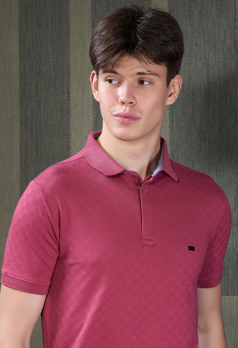 Buy Fibre Polo Tshirt Cordovan Red Truedesign