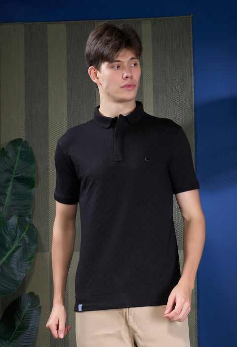 Buy Fibre Polo Tshirt Midnight Black Truedesign