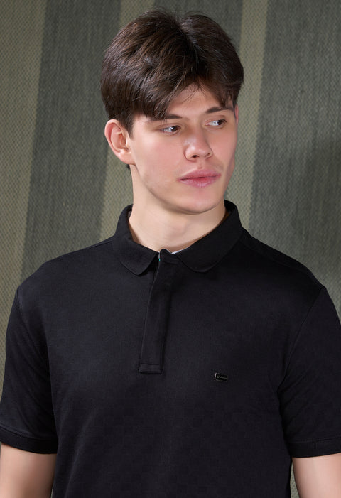 Buy Fibre Polo Tshirt Midnight Black Truedesign