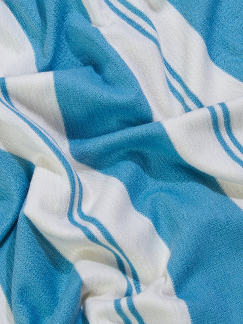 Buy Fig Striped Polo Tshirt Blue  & Cream Truedesign