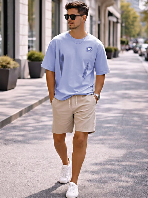 Buy Truedesign Fiji Round Neck Tshirt Blue Bell Online