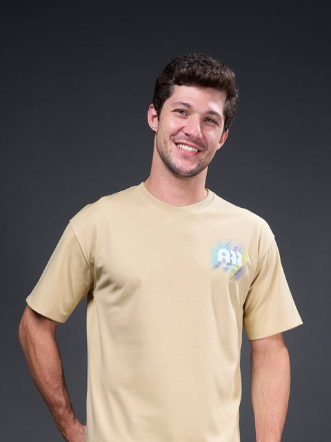 Buy Truedesign Fiji Round Neck Tshirt Pale Gold Online