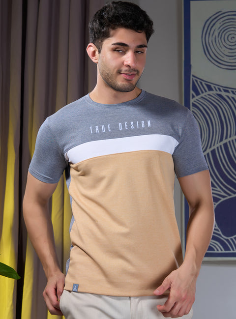 Buy Truedesign Fusion Striped tees Oxford Blue Online
