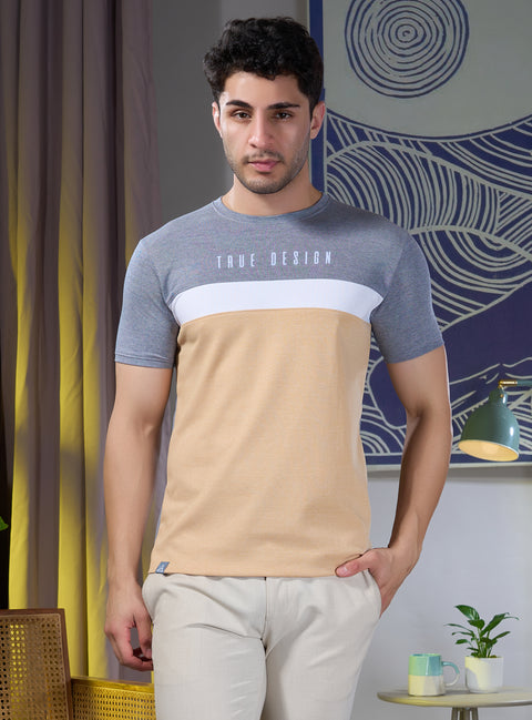 Buy Truedesign Fusion Striped tees Oxford Blue Online