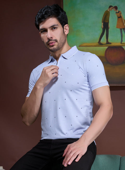 Buy Havard Polo Tshirt AOP Arctic Blue Truedesign
