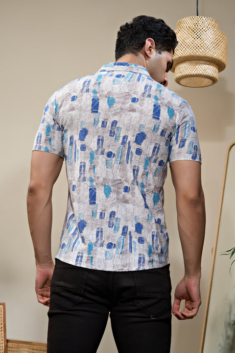 Buy Ibiza Polo Tshirt AOP Pine Green & Blue Truedesign