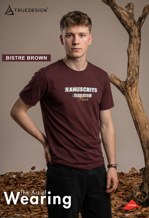 Buy Truedesign Ignis Round Neck Tshirt Bistre Brown Online