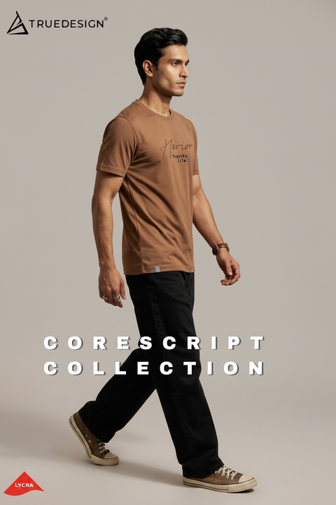 Buy Truedesign Ignis Round Neck Tshirt Feather Brown Online