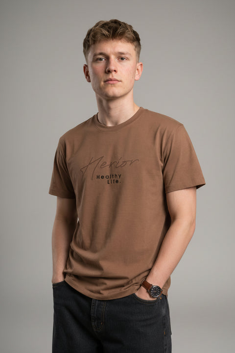 Buy Truedesign Ignis Round Neck Tshirt Feather Brown Online