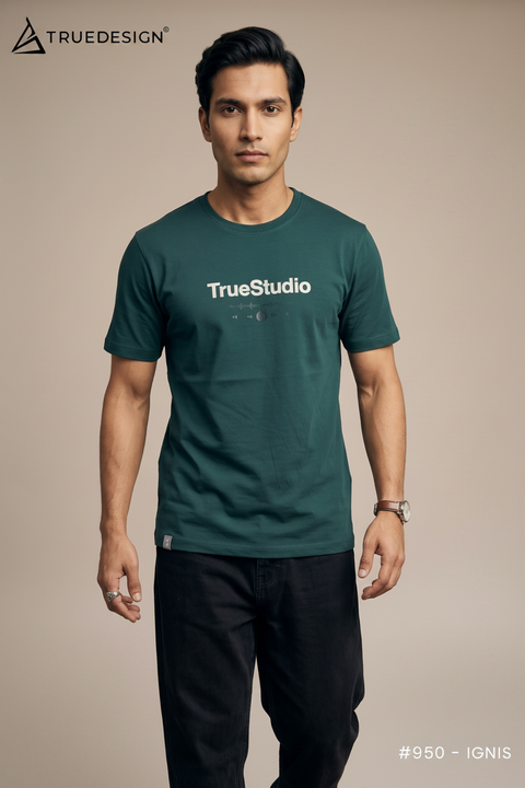 Buy Truedesign Ignis Round Neck Tshirt Myrtle Green Online