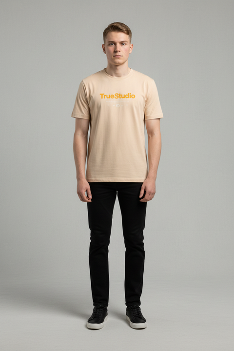 Buy Truedesign Ignis Round Neck Tshirt Pearl Beige Online