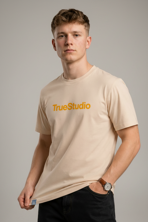 Buy Truedesign Ignis Round Neck Tshirt Pearl Beige Online