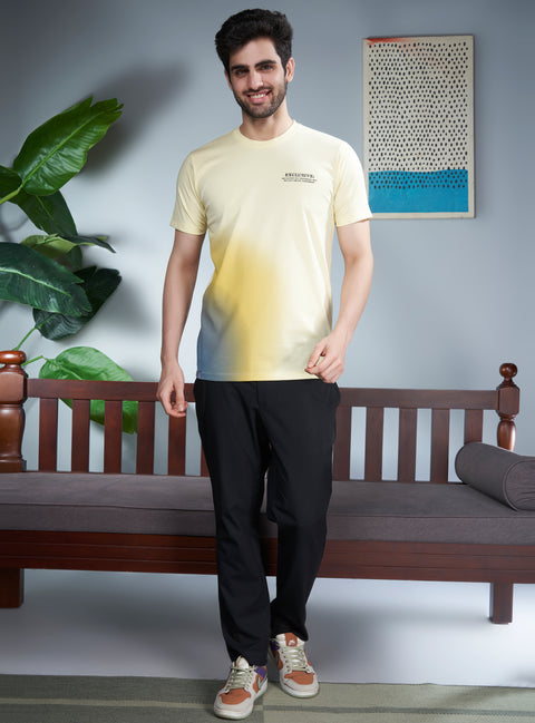 Buy Truedesign Java Round Neck Tshirt Butter Yellow Online