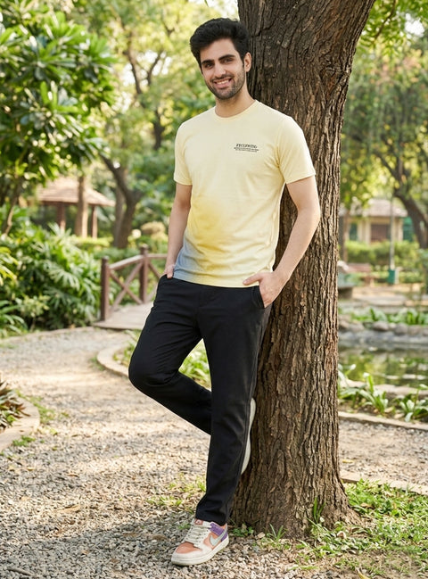Buy Truedesign Java Round Neck Tshirt Butter Yellow Online