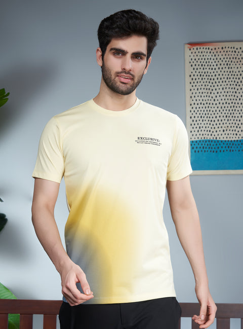 Buy Truedesign Java Round Neck Tshirt Butter Yellow Online