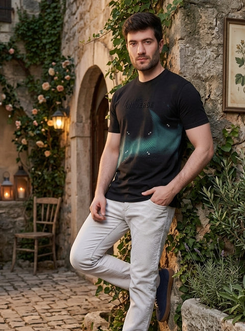 Buy Truedesign Java Round Neck Tshirt Eerie Black Online