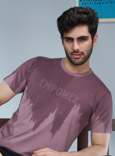 Buy Truedesign Java Round Neck Tshirt Mountbatten Purple Online