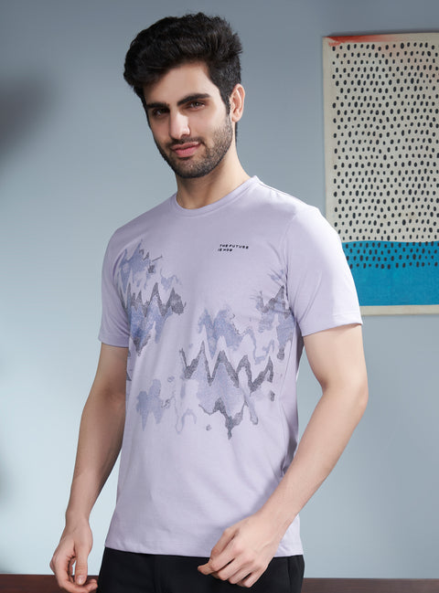 Buy Truedesign Java Round Neck Tshirt Pale Lilac Online