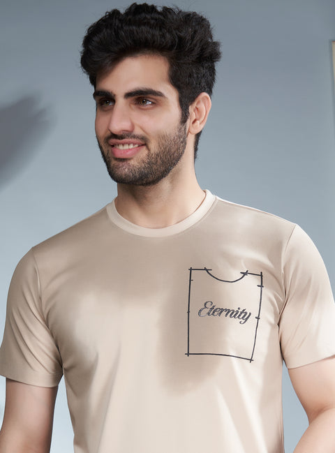 Buy Truedesign Java Round Neck Tshirt Parchment Beige Online