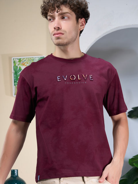 Buy Truedesign Kato Half Sleeve Tees Dark Wine Online