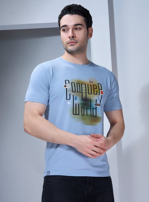 Buy Truedesign Kyoto Half Sleeve Tees Blueish Grey Online