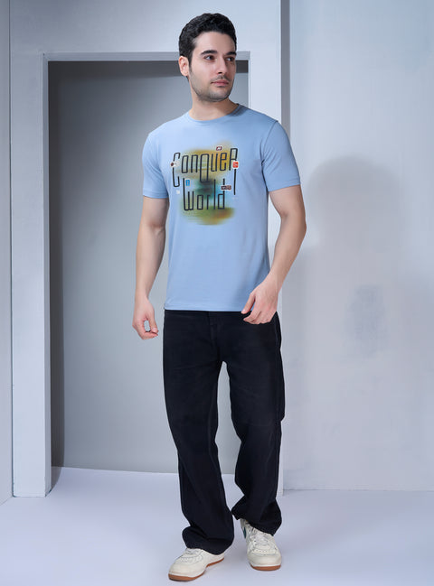 Buy Truedesign Kyoto Half Sleeve Tees Blueish Grey Online