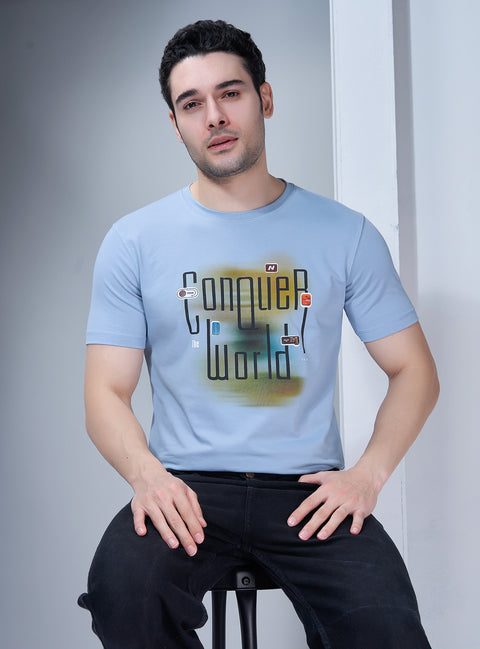 Buy Truedesign Kyoto Half Sleeve Tees Blueish Grey Online