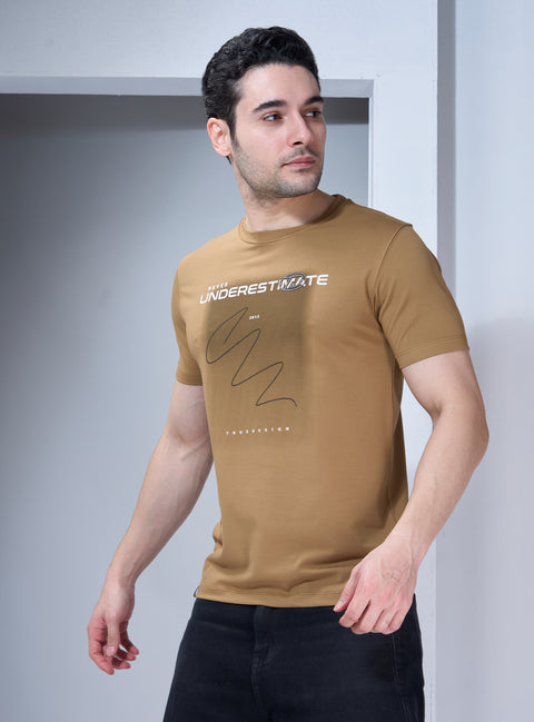 Buy Truedesign Kyoto Half Sleeve Tees Chamoisee Brown Online