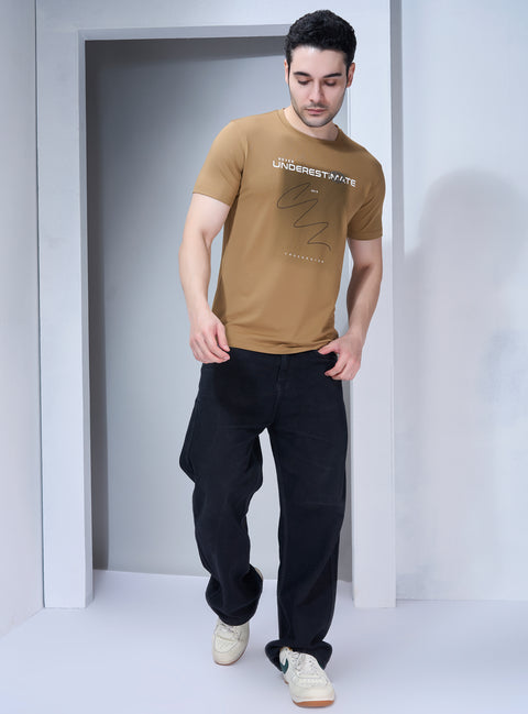 Buy Truedesign Kyoto Half Sleeve Tees Chamoisee Brown Online