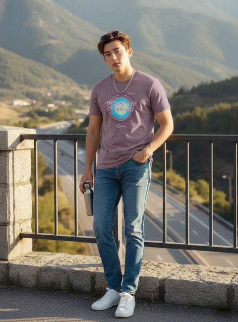 Buy Truedesign Kyoto Half Sleeve Tees Heather Purple Online