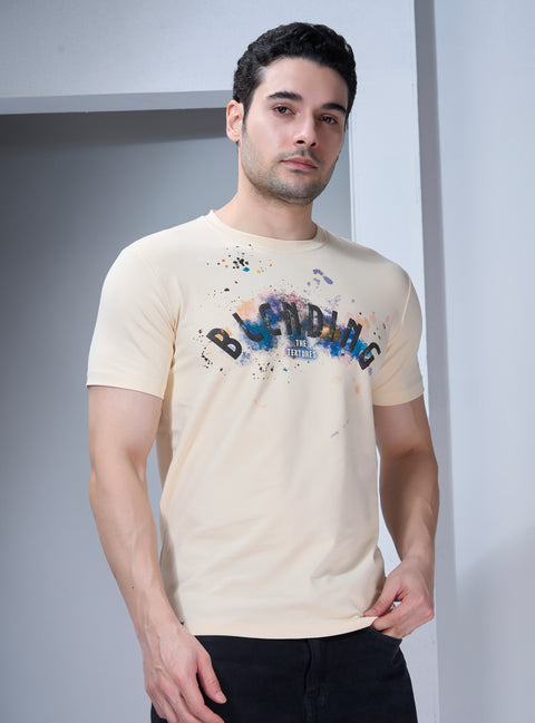 Buy Truedesign Kyoto Half Sleeve Tees Light Beige Online