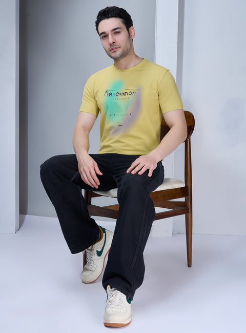 Buy Truedesign Kyoto Half Sleeve Tees Pale Gold Online