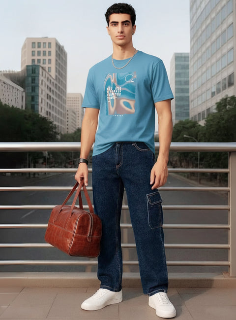 Buy Truedesign Kyoto Half Sleeve Tees Queen Blue Online