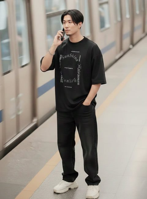 Buy Truedesign Kyoto Half Sleeve Tees Sable Black Online