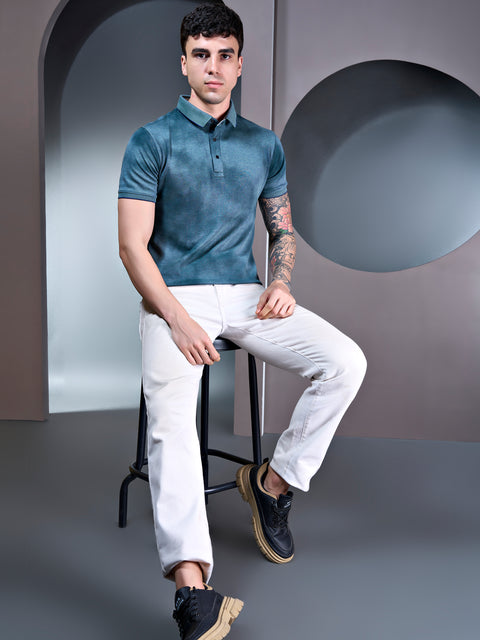 Buy Macro Polo Tshirt AOP Midnight Green Truedesign