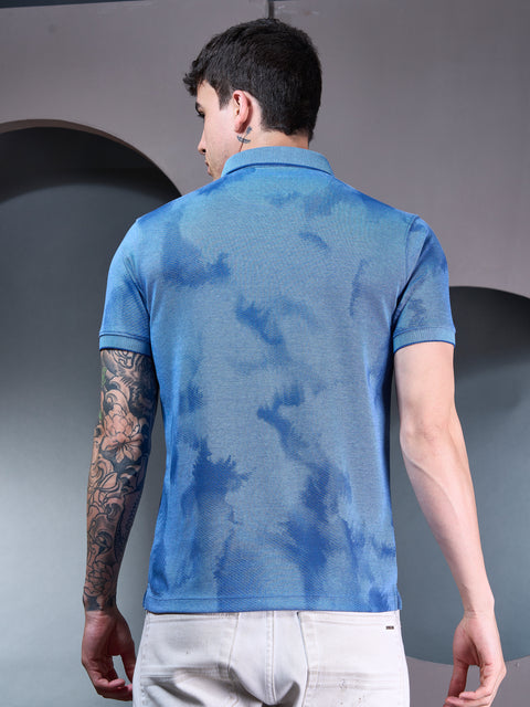 Buy Macro Polo Tshirt AOP Sapphire Blue Truedesign