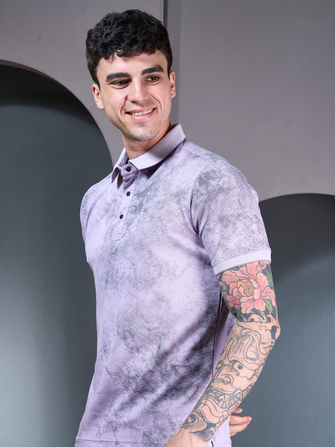 Buy Macro Polo Tshirt AOP Thistle Purple Truedesign