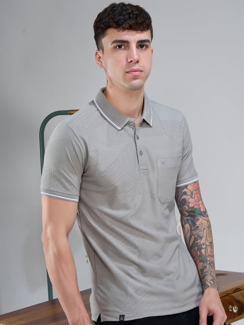 Buy Marble Polo Tshirt Soild Ash Grey Truedesign