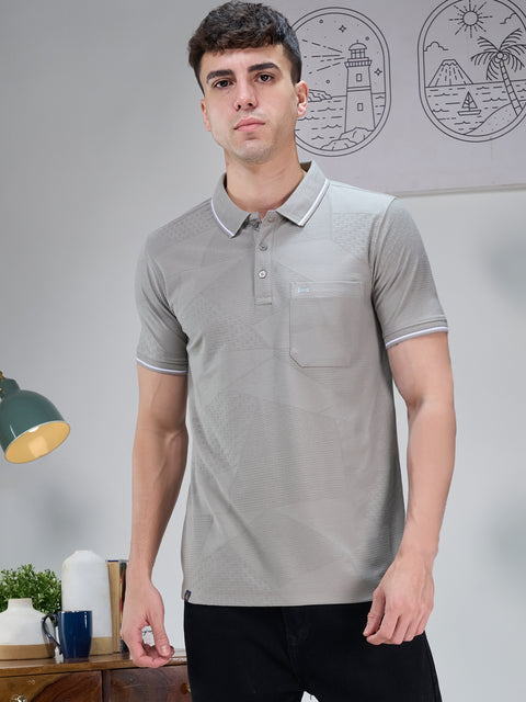 Buy Marble Polo Tshirt Soild Ash Grey Truedesign