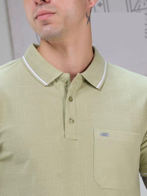 Buy Marble Polo Tshirt Soild Laurel Green Truedesign