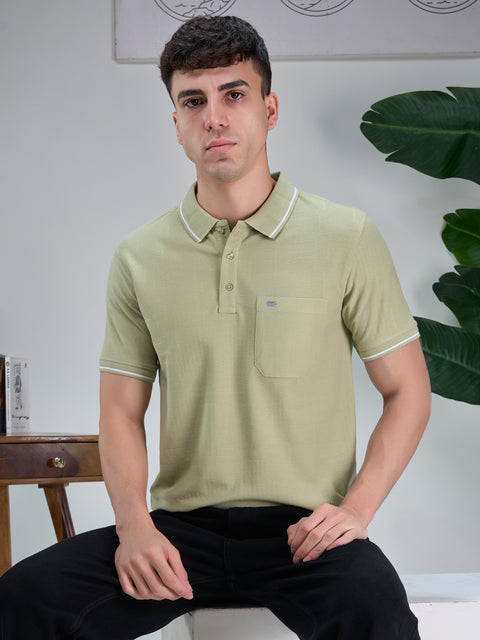 Buy Marble Polo Tshirt Soild Laurel Green Truedesign