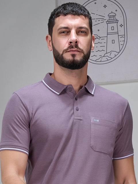 Buy Marble Polo Tshirt Soild Old Lavender Truedesign