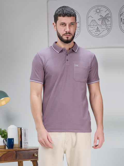 Buy Marble Polo Tshirt Soild Old Lavender Truedesign