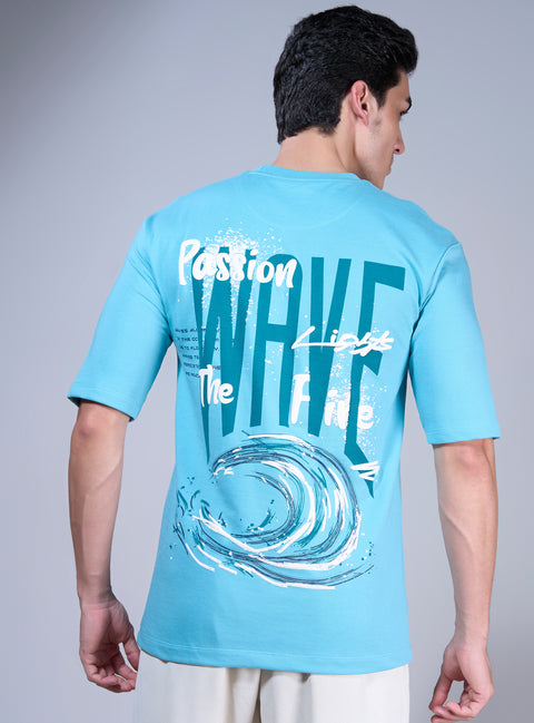 Buy Truedesign Mars Half Sleeve Tees Celeste Blue Online