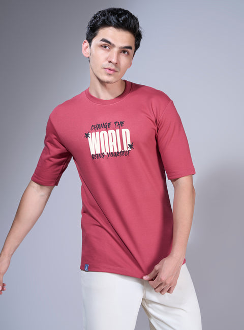 Buy Truedesign Mars Half Sleeve Tees Cordovan Red Online