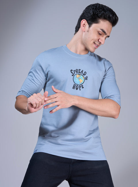 Buy Truedesign Mars Half Sleeve Tees Silver Grey Online