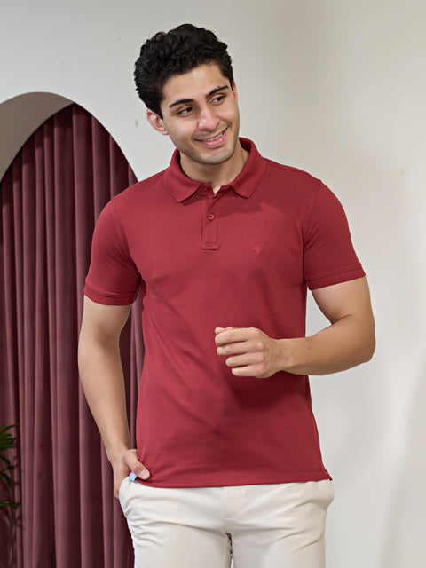Buy Matrix Polo Tshirt Raspberry Red Truedesign