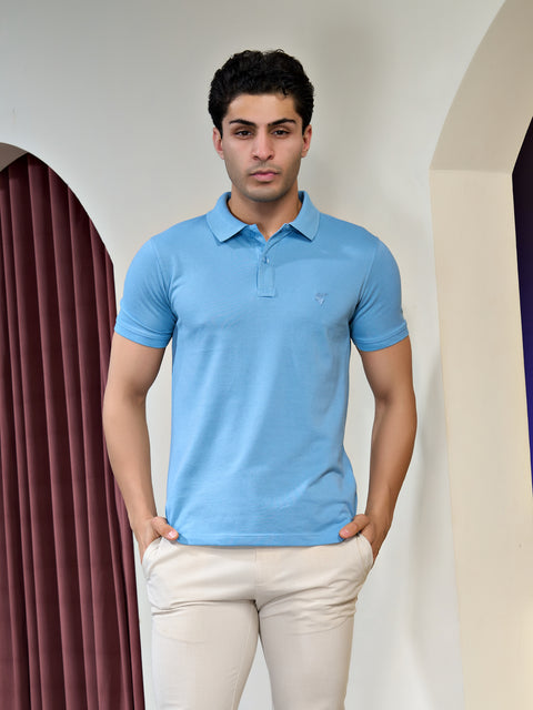 Buy Matrix Polo Tshirt Summer Blue Truedesign