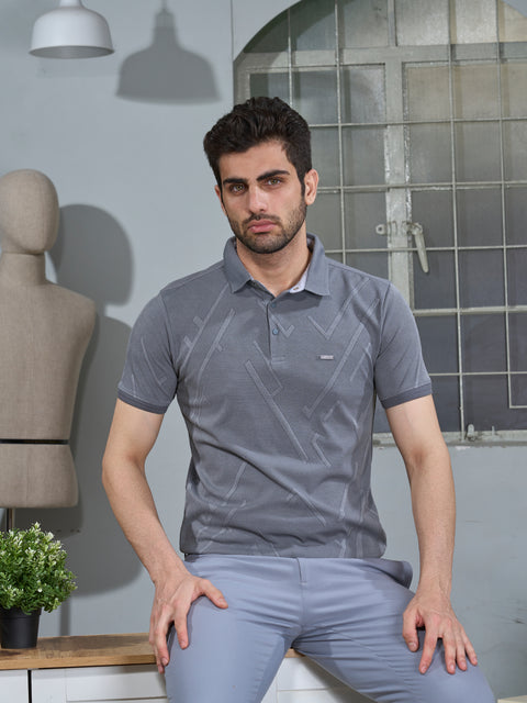 Buy Metro Polo Tshirt Grey Nickel Truedesign