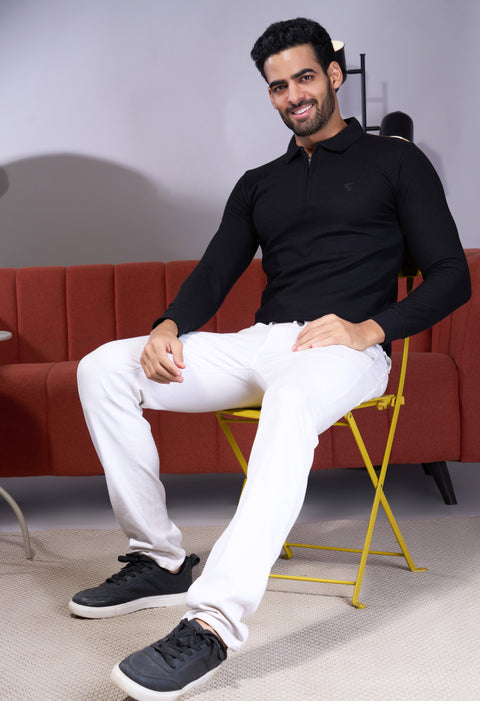 Buy Milan Soild Polo Asphalt Black Truedesign